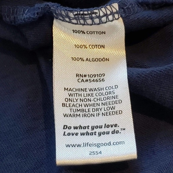 Life is Good Crusher Womens Small Bike Crewneck Short Sleeve T-shirt Blue - Picture 4 of 8